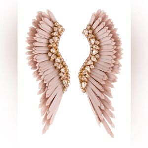 Mignonne Gavigan mega Madeline statement earring nude blush crystal